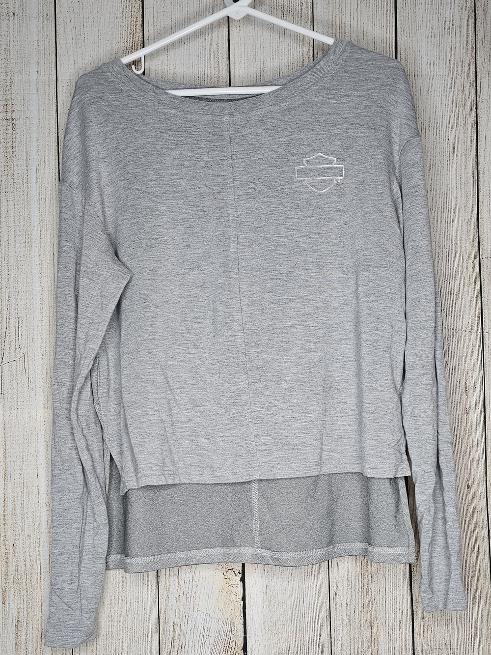 Harley-Davidson Genuine Motorclothes Gray Long Sleeve Top Size Large